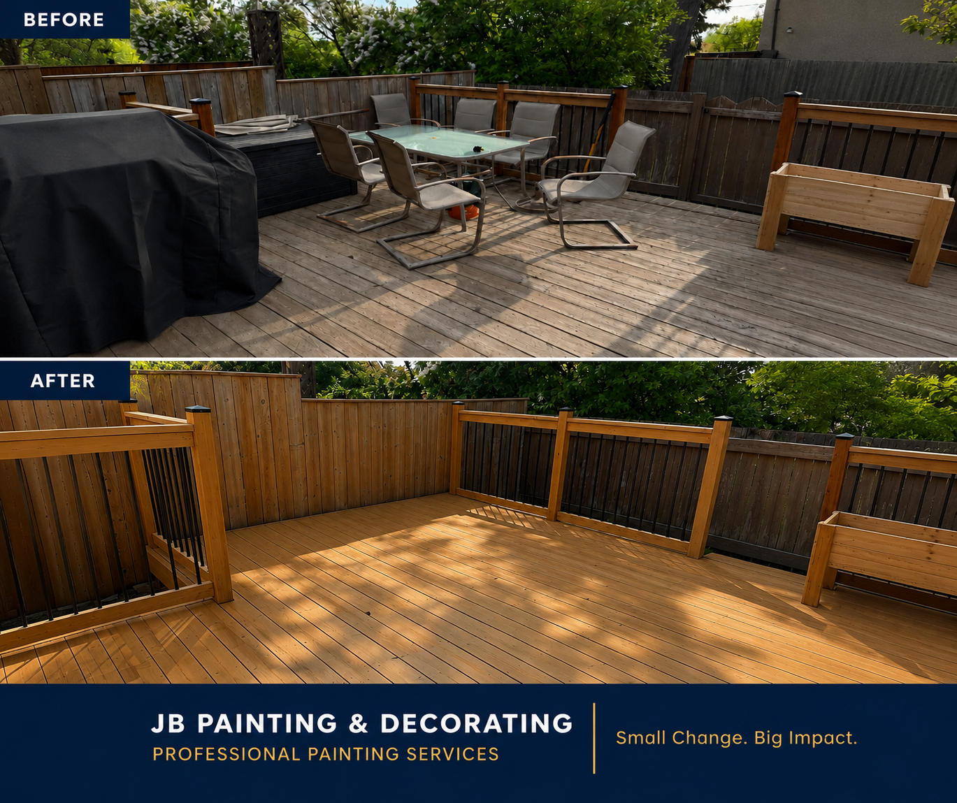 Deck Refresh — Before & After